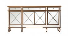  MF6-2111GC - 72 Inch Mirrored Credenza in Gold