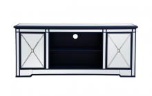  MF60160BL - Modern 60 In. Mirrored Tv Stand in Blue
