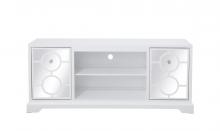 Elegant MF801WH - 60 in. mirrored TV stand in white