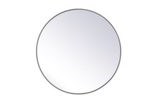  MR4041GR - Metal Frame Round Mirror 36 Inch Grey
