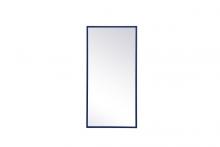  MR41428BL - Metal Frame Rectangle Mirror 14x28 Inch in Blue