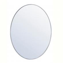  MR4630S - Metal Frame Oval Mirror 40 Inch in Silver