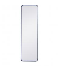  MR801860BL - Soft Corner Metal Rectangular Mirror 18x60 Inch in Blue
