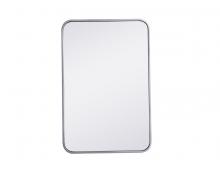 MR802030S - Soft Corner Metal Rectangular Mirror 20x30 Inch in Silver