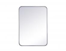  MR802230S - Soft Corner Metal Rectangular Mirror 22x30 Inch in Silver