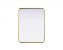 Elegant MR8A2230BRA - R Corner Mirror 22"x30"x2" Brass