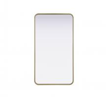 Elegant MR8A2240BRA - R Corner Mirror 22"x40"x2" Brass