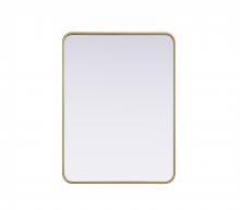 Elegant MR8A2736BRA - R Corner Mirror 27"x36"x2" Brass