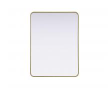 Elegant MR8A3040BRA - R Corner Mirror 30"x40"x2" Brass