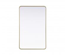 Elegant MR8A3048BRA - R Corner Mirror 30"x48"x2" Brass