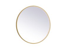  MRE6039BR - Pier 39 Inch LED Mirror with Adjustable Color Temperature 3000k/4200k/6400k in Brass