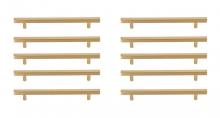 Elegant PL402-7-BR-10PK - Dior 7-9/16" Center to Center Brass Bar Pull Multipack (set of 10)