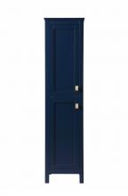  SC011665BL - 16 Inch Wide Bathroom Linen Storage Freestanding Cabinet in Blue