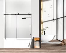  TD111-6060MBK - Frameless Tub Door 60x60 Matte Black