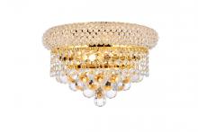  V1802W12G/RC - Primo 2 Light Gold Wall Sconce Clear Royal Cut Crystal