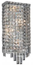  V2033W8C/RC - MaxIme 4 Light Chrome Wall Sconce Clear Royal Cut Crystal