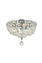  V2528F12C/RC - Tranquil 4 Light Chrome Flush Mount Clear Royal Cut Crystal