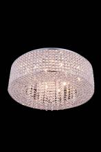  V2914F24C/RC - Amelie 10 Light Chrome Flush Mount Clear Royal Cut Crystal