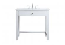  VF14836WH - 36 Inch Ada Compliant Bathroom Vanity in White