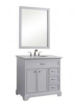 Elegant VF15036GR - 36 In. Single Bathroom Vanity Set in Light Grey