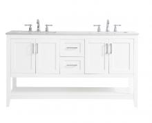  VF16060DWH - 60 Inch Double Bathroom Vanity in White