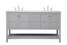  VF16460DGR - 60 Inch Single Bathroom Vanity in Gray