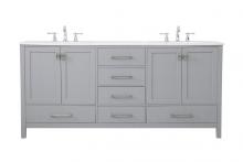  VF18872DGR - 72 Inch Double Bathroom Vanity in Gray