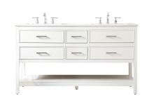  VF19060DWH - 60 Inch Double Bathroom Vanity in White