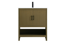 Elegant VF25230MCB - Vanity Cabinet 2Dr W30''xD19''xH34" Chestnut Brown