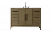 Elegant VF29348MCB - Vanity Cabinet 2Dr 6Dw 48x21.5x35 Chestnut Brown