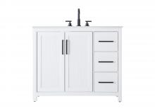 Elegant VF29542WH - Vanity Cabinet 2Dr 3Dw 42x21.5x35 White