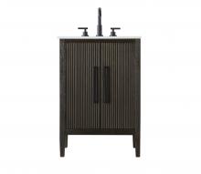 Elegant VF29624CO - Vanity Cabinet 2Dr 24x21.5x35 Chocolate Oak