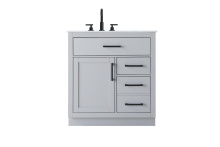 Elegant VF29732GR - Vanity Cabinet 1Dr3Dw 32"W x 22"D x 35''H Grey