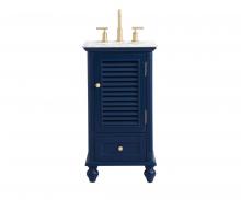  VF30519BL - 19 Inch Single Bathroom Vanity in Blue