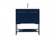  VF42530MBL - 30 Inch Single Bathroom Vanity in Blue