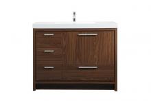 Elegant VF46042MWT - 42 inch Single bathroom vanity in Walnut