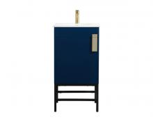 Elegant VF48818MBL - 18 Inch Single Bathroom Vanity in Blue
