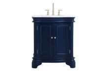  VF52030BL - 30 Inch Single Bathroom Vanity Set in Blue