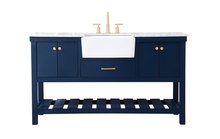 Elegant VF60160BL - 60 Inch Single Bathroom Vanity in Blue