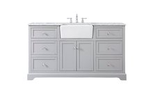  VF60260GR - 60 Inch Single Bathroom Vanity in Grey