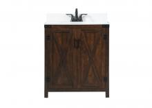  VF90230EX-BS - 30 Inch Single Bathroom Vanity in Expresso with Backsplash