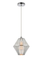  LDPD2014 - Reflection Collection Pendant D9in H10.5in Lt:1 Chrome finish and horizontal lines