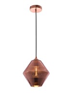  LDPD2015 - Reflection Collection Pendant D9in H10.5in Lt:1 Copper finish