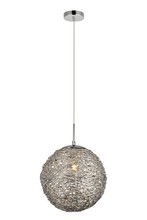  LDPD2067 - Lilou Collection Pendant D11.4 H12.3 Lt:1 Chrome Finish