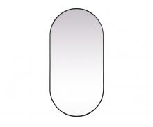  MR2A3672BLK - Metal Frame Oval Mirror 36x72 Inch in Black