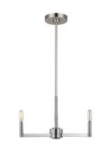  3164203-962 - Fullton modern 3-light indoor dimmable chandelier in brushed nickel finish