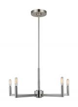  3164205EN-962 - Fullton modern 5-light LED indoor dimmable chandelier in brushed nickel finish