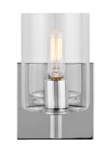  4164201EN-05 - Fullton modern 1-light LED indoor dimmable bath vanity wall sconce in chrome finish