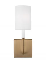  4167101EN-848 - Greenwich modern farmhouse 1-light LED indoor dimmable bath vanity wall sconce in satin brass gold f