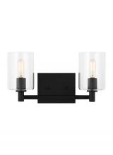  4464202-112 - Fullton modern 2-light indoor dimmable bath vanity wall sconce in midnight black finish